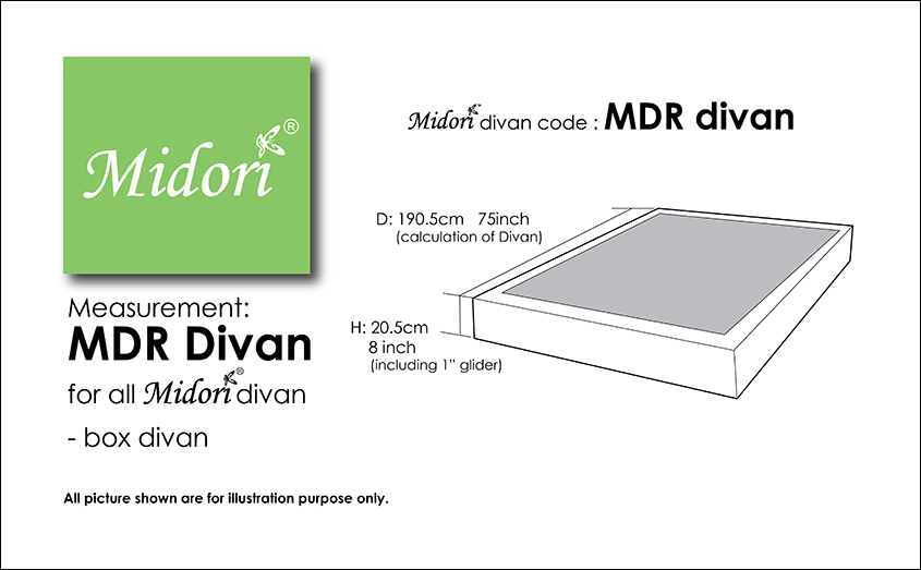Midori Furnishing & Bedding - Divan MDR Measurement